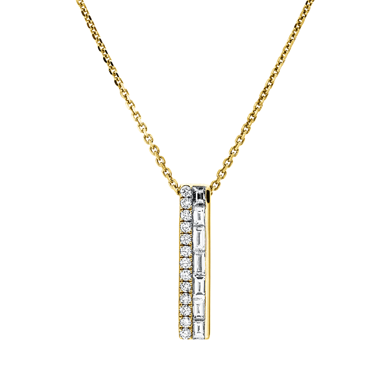 Baguette Collier Gelbgold 14kt 0,73ct