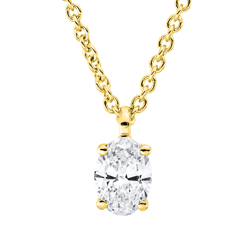 Solitaire Collier Weißgold 18kt 0,2ct