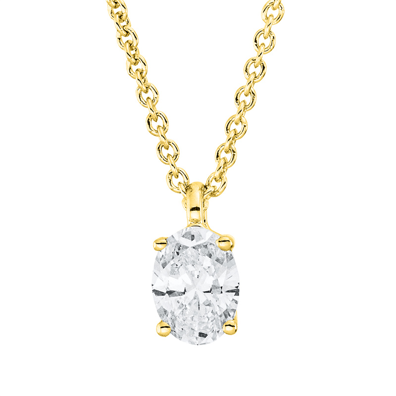 Solitaire Collier Gelbgold 18kt 0,26ct