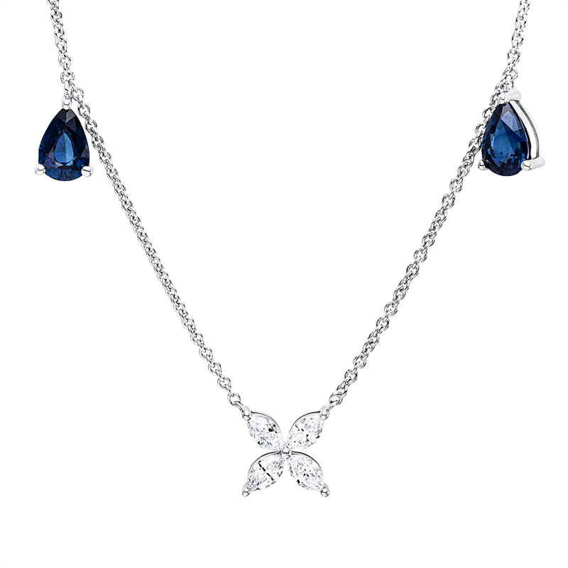 Farbstein Classic Collier Weißgold 18kt Ref-4Q332