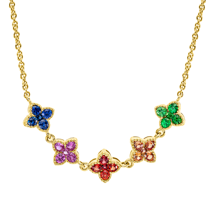 Rainbow & Multicolor Collier Gelbgold 18kt