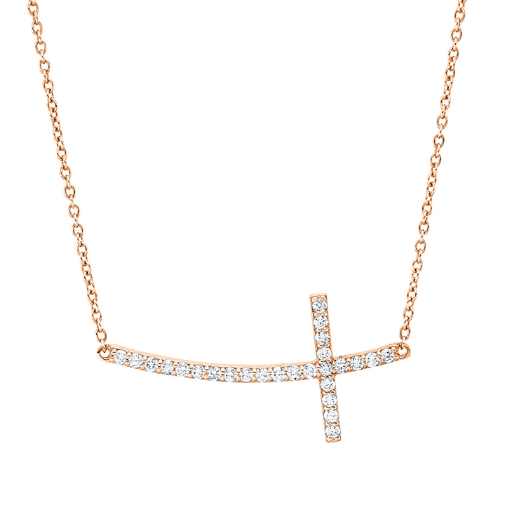 Kreuz Collier Rotgold 14kt Ref-4Q353