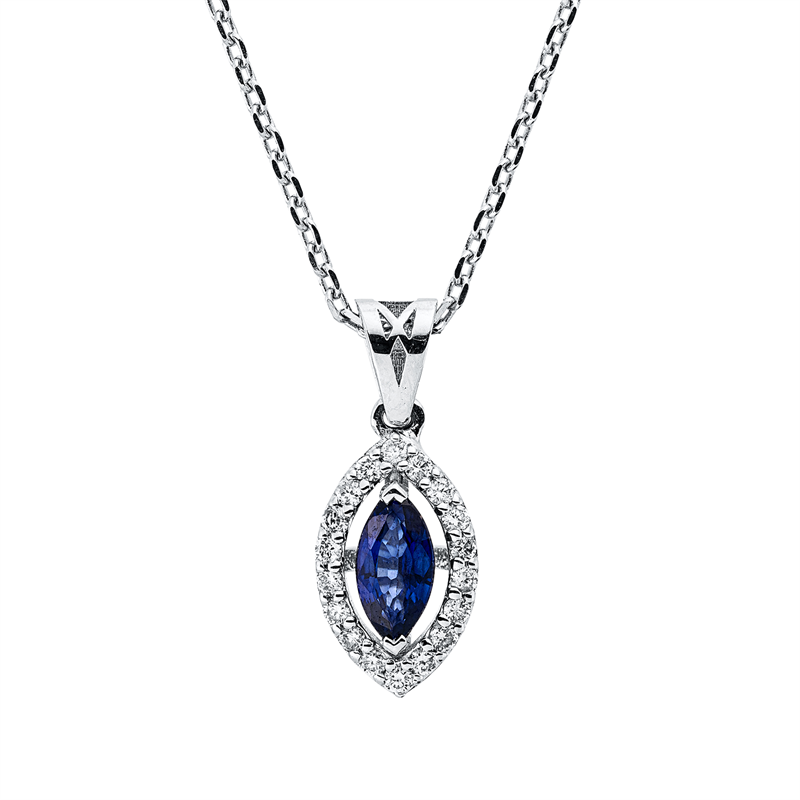 Farbstein Classic Collier Weißgold 18kt Ref-4Q355