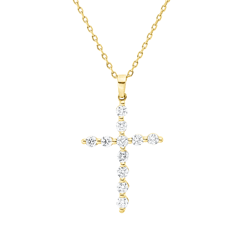 Kreuz Collier Gelbgold 18kt Ref-4Q357