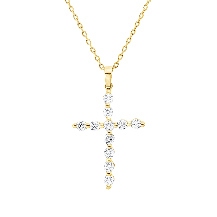 Kreuz Collier Gelbgold 18kt Ref-4Q357
