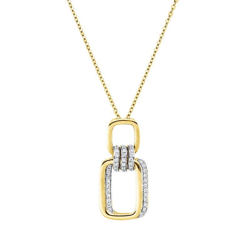 Modern Woman Collier Gelbgold / Weißgold 18kt 0,24ct