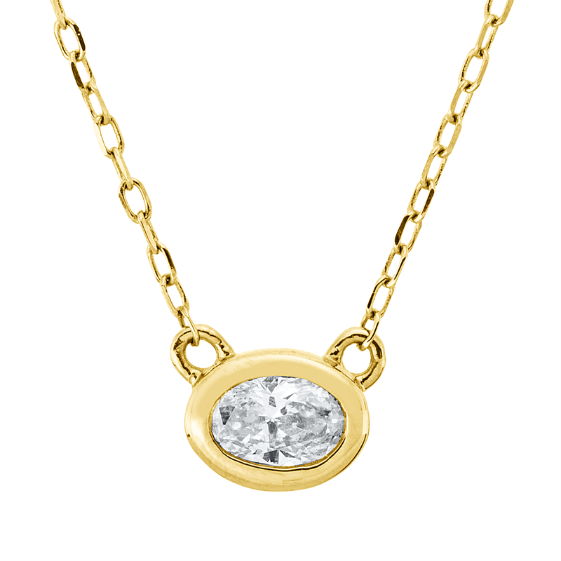 Solitaire Collier Gelbgold 18kt 0,17ct