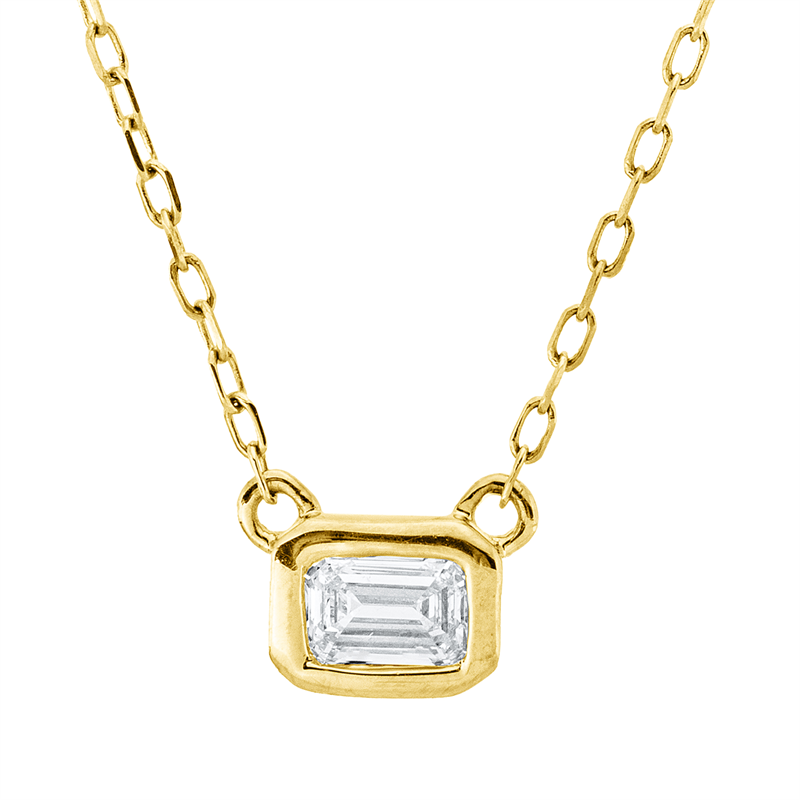 Baguette Collier Gelbgold 18kt 0,17ct