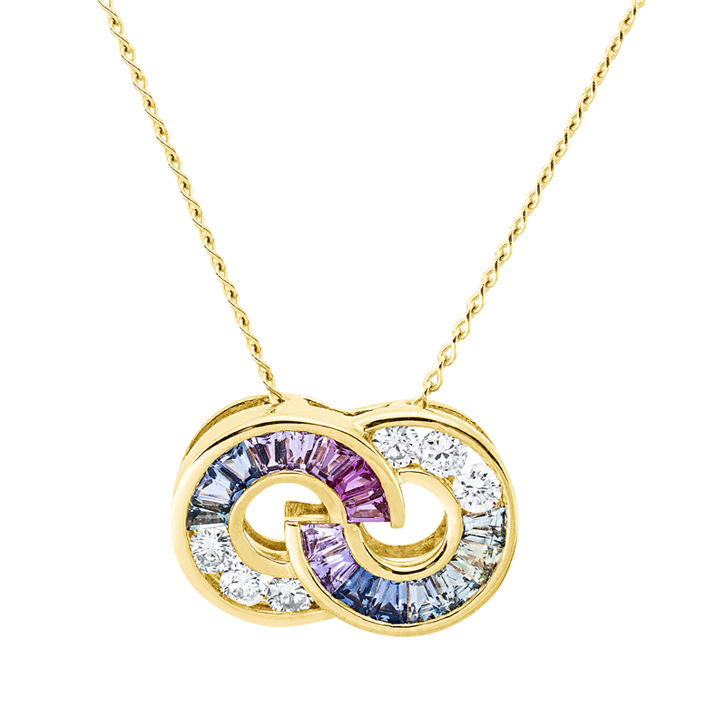 Farbstein Classic Collier Gelbgold 14kt 0,18ct