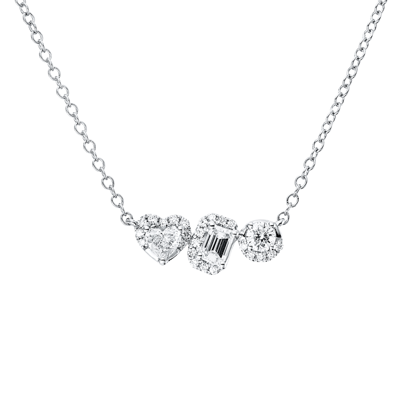 Baguette Collier Weißgold 18kt 0,61ct