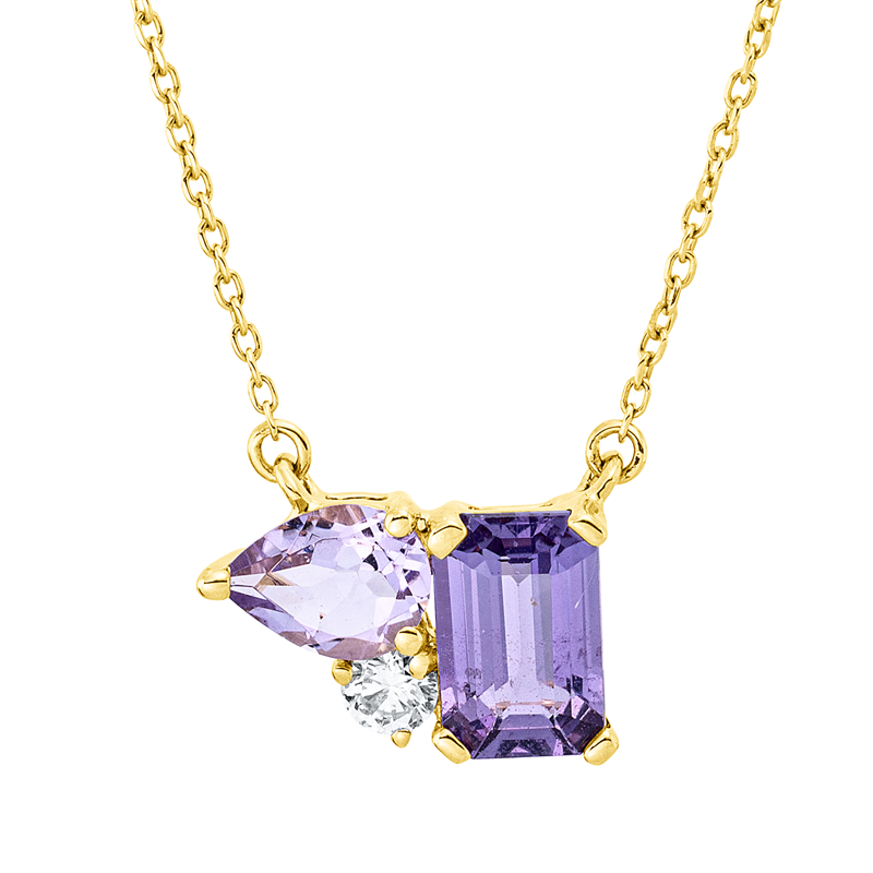 Farbstein Classic Collier Gelbgold 18kt 0,05ct