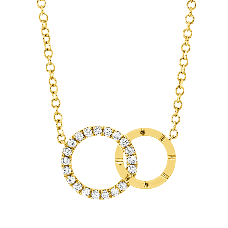 Modern Woman Collier Gelbgold 14kt 0,19ct