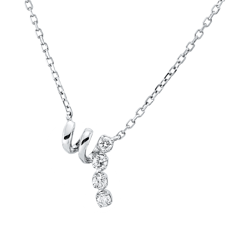 Modern Woman Collier Weißgold 18kt 0,09ct