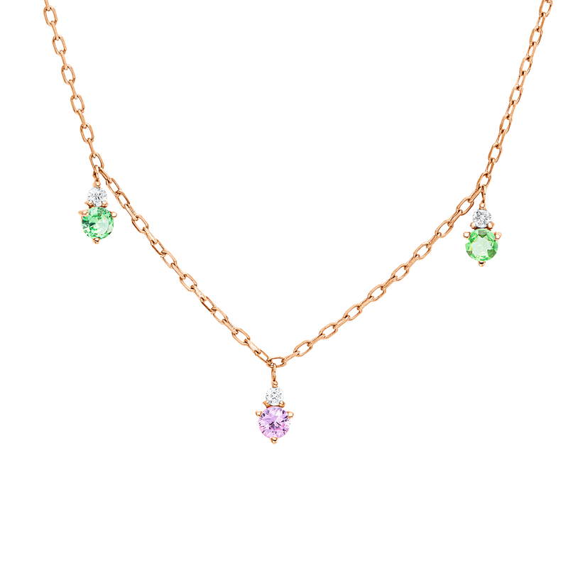 Farbstein Classic Collier Rotgold 18kt 0,09ct