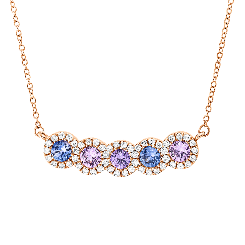 Farbstein Classic Collier Rotgold 18kt 0,2ct