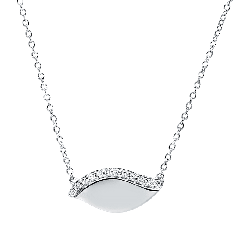 Modern Woman Collier Weißgold 18kt 0,09ct