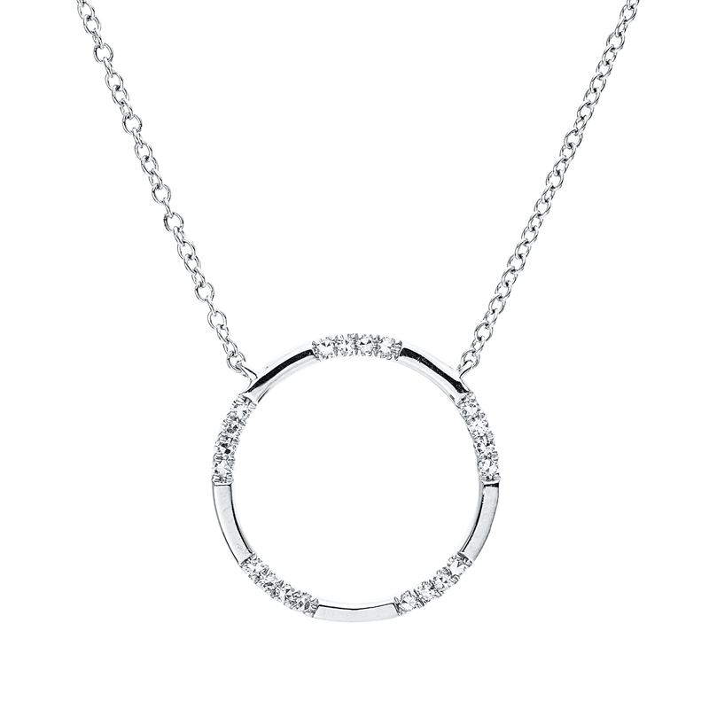Modern Woman Collier Weißgold 14kt 0,06ct