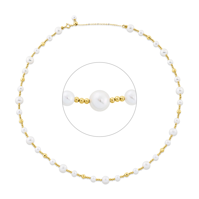 Perle Collier Gelbgold 18kt
