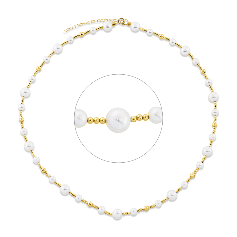 Perle Collier Gelbgold 18kt