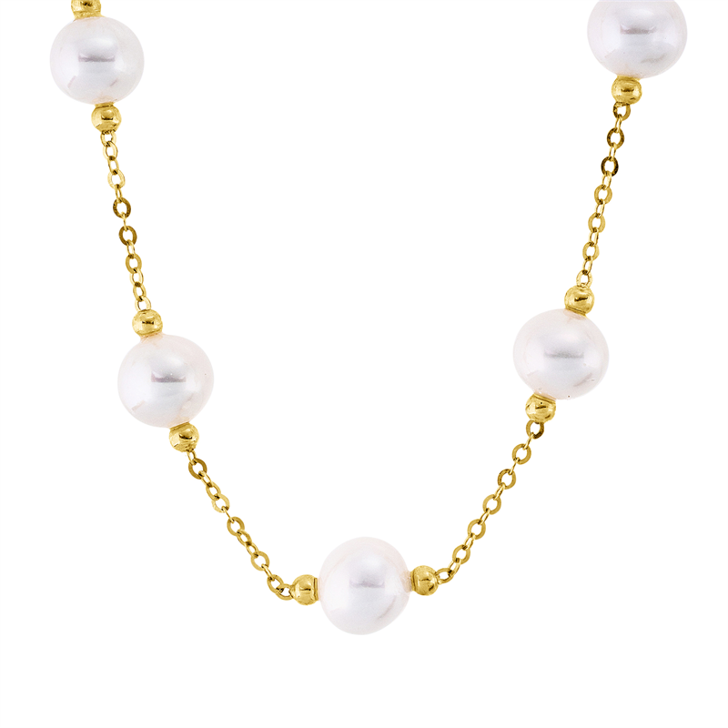 Perle Collier Gelbgold 18kt