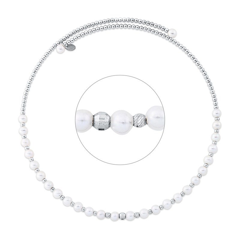 Perle Collier Weißgold 18kt
