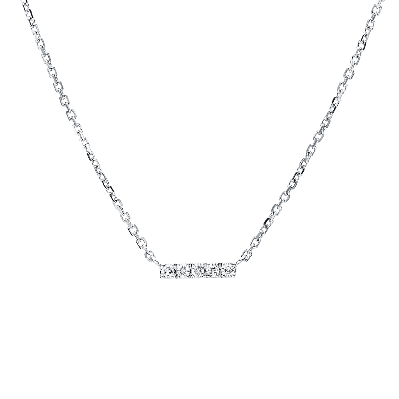 Modern Woman Collier Weißgold 18kt 0,03ct