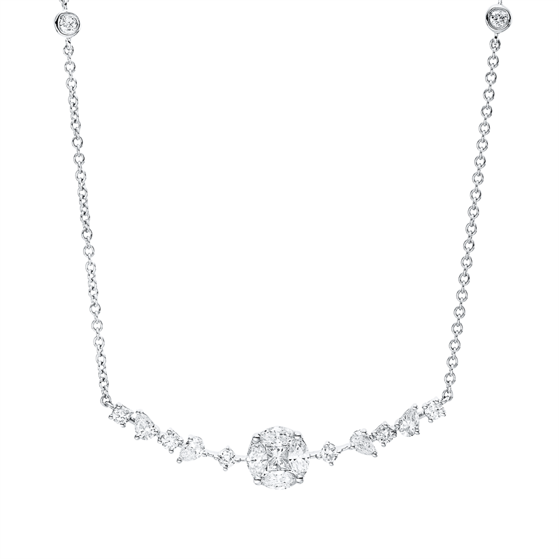 Illusion Classic Collier Weißgold 18kt 0,87ct