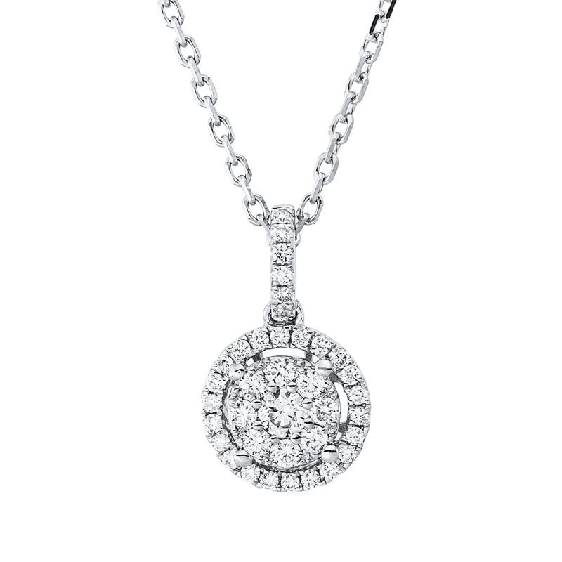 Illusion Classic Collier Weißgold 18kt 0,41ct