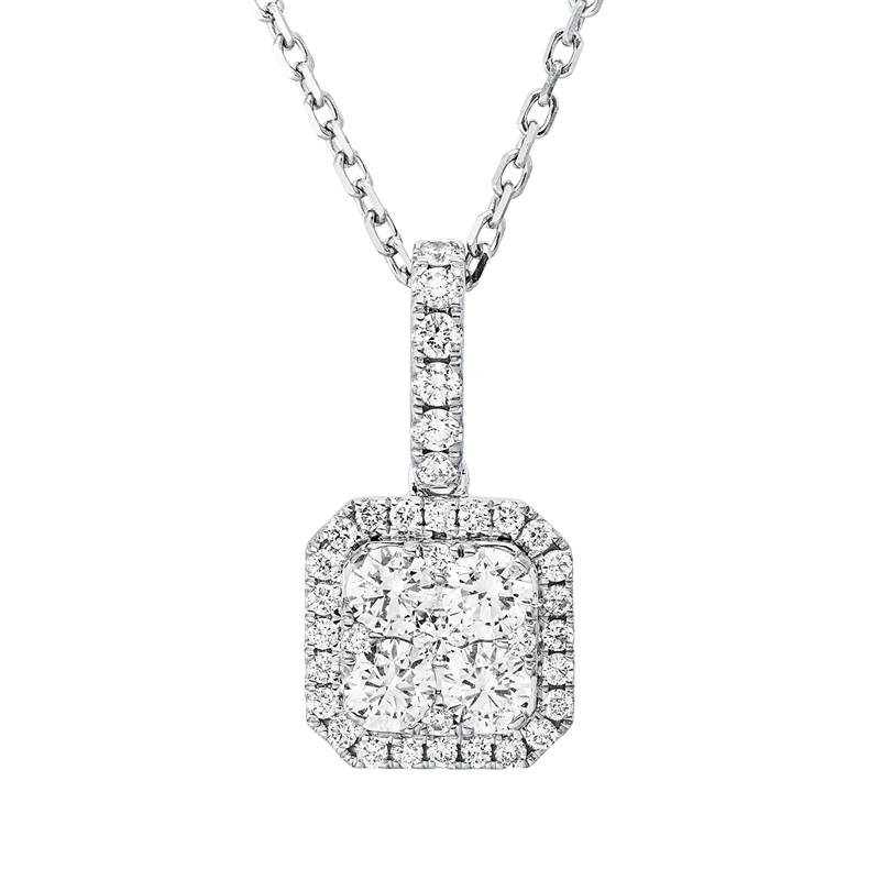 Illusion Classic Collier Weißgold 18kt 1,16ct