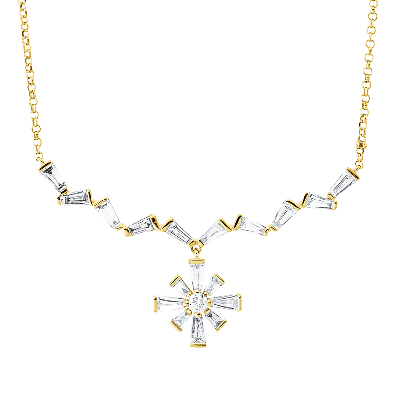 Baguette Collier Weißgold 18kt 0,67ct