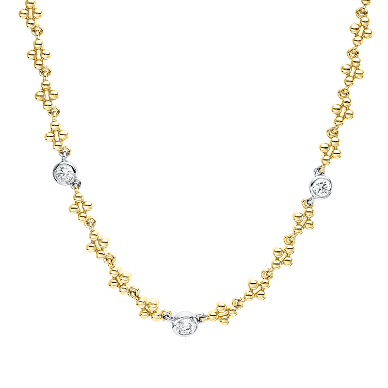 Modern Woman Collier Gelbgold / Weißgold 18kt 0,16ct