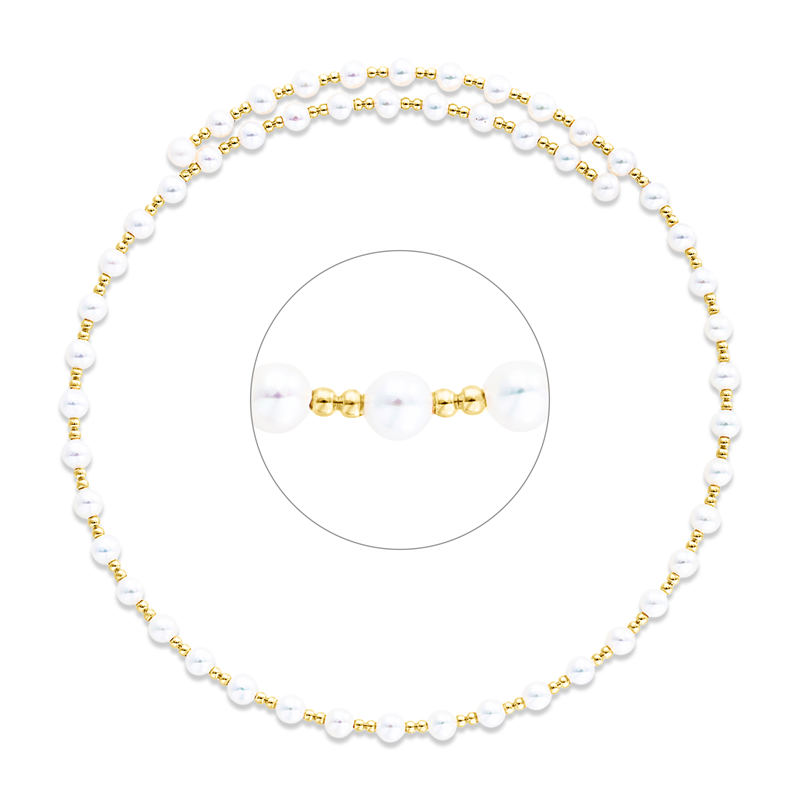 Perle Collier Gelbgold 18kt