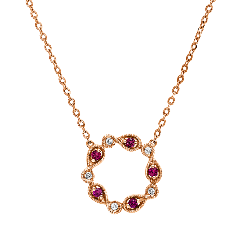 Farbstein Classic Collier Rotgold 18kt 0,03ct