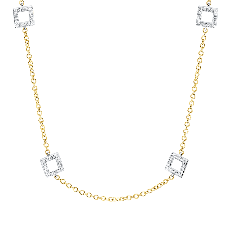 Modern Woman Collier Gelbgold / Weißgold 18kt 0,56ct