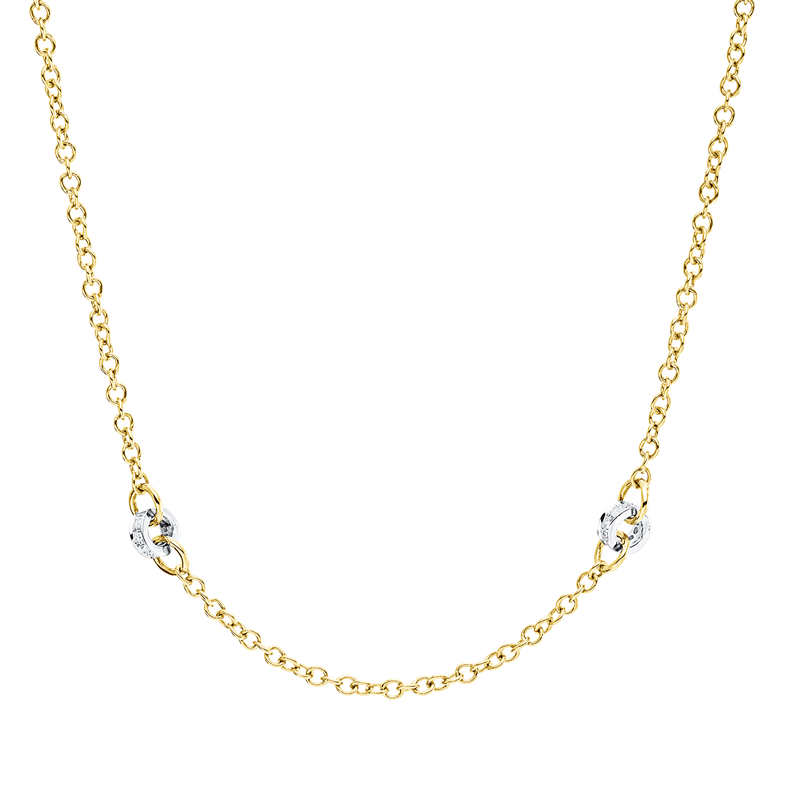 Modern Woman Collier Gelbgold / Weißgold 18kt 0,21ct