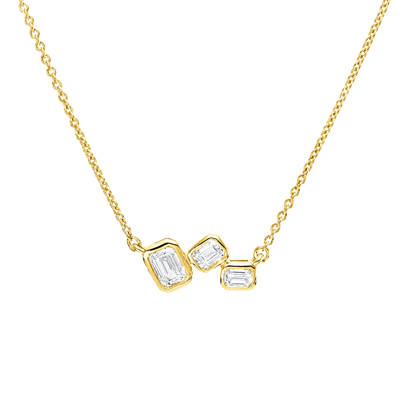 Baguette Collier Gelbgold 18kt Ref-4Q796