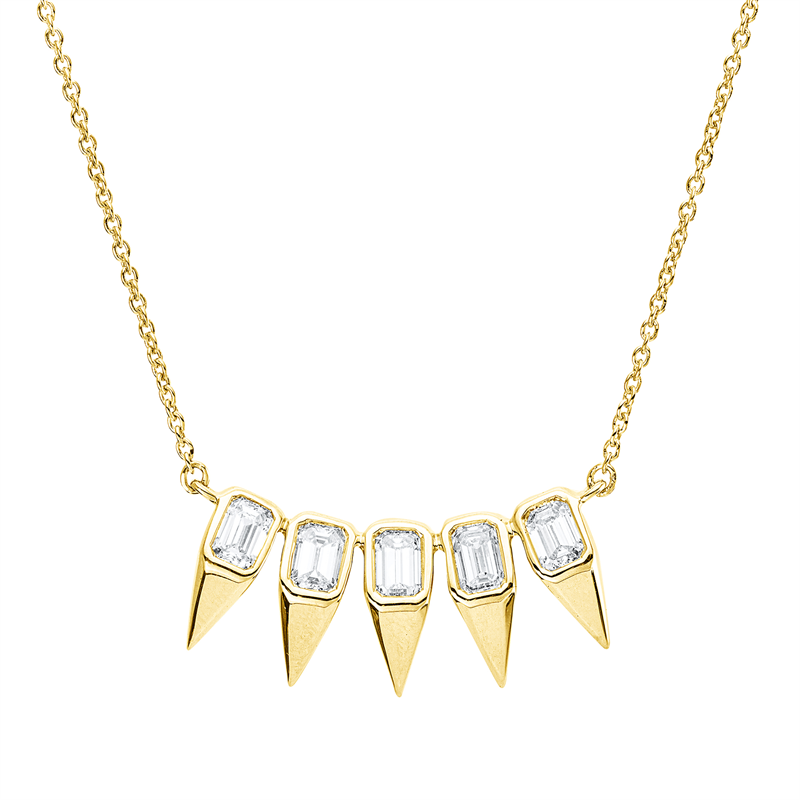 Baguette Collier Gelbgold 18kt 0,71ct