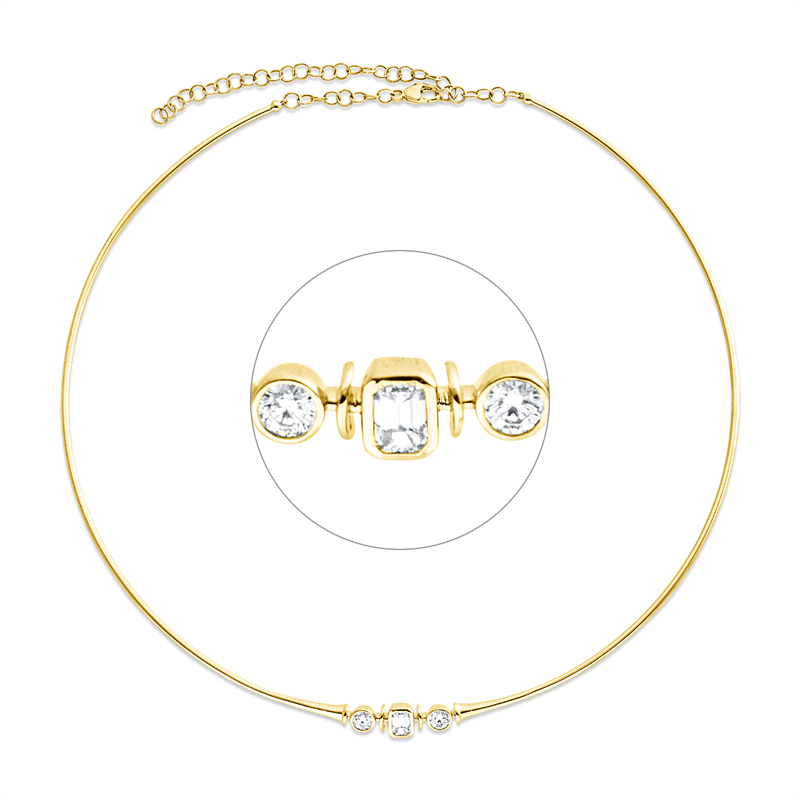 Baguette Collier Gelbgold 18kt 0,61ct