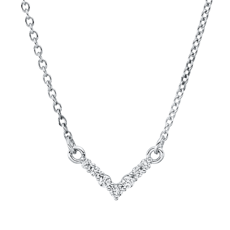 Modern Woman Collier Weißgold 18kt 0,05ct