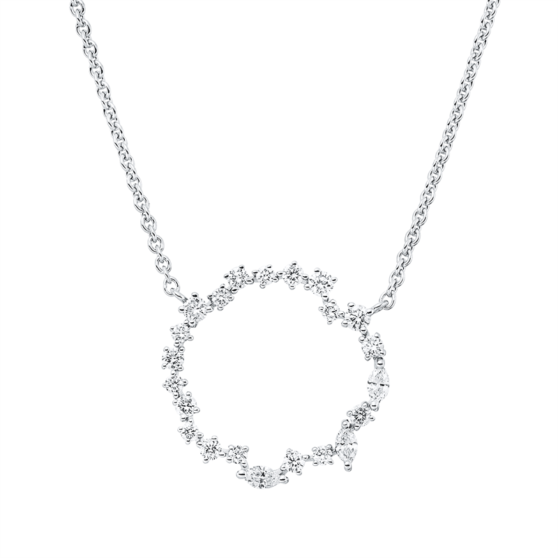 Modern Woman Collier Weißgold 18kt 0,3ct