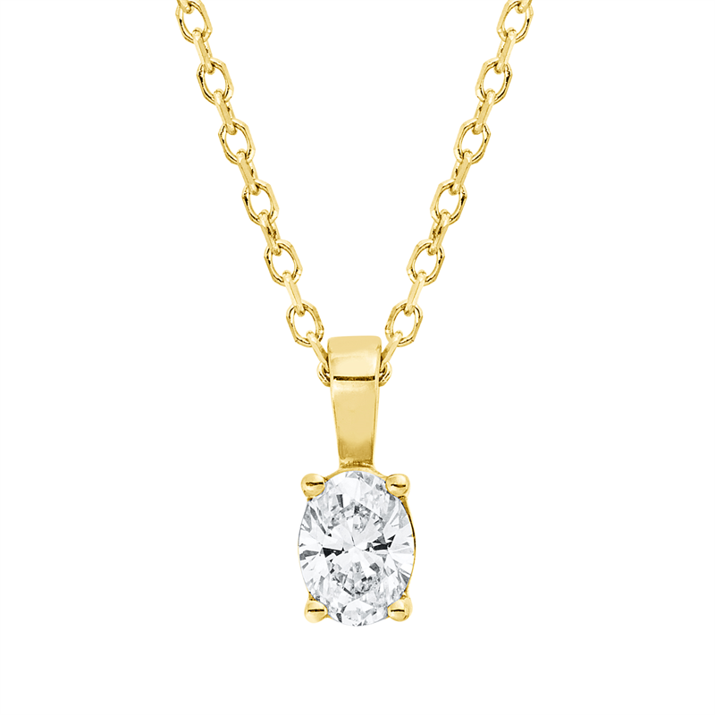 Solitaire Collier Weißgold 18kt 0,2ct