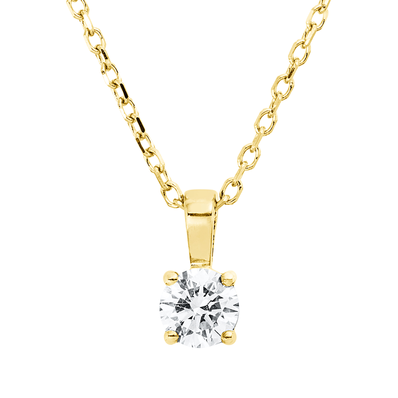 Solitaire Collier Weißgold 18kt 0,2ct