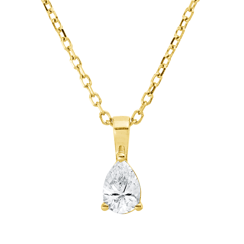 Solitaire Collier Weißgold 18kt 0,2ct