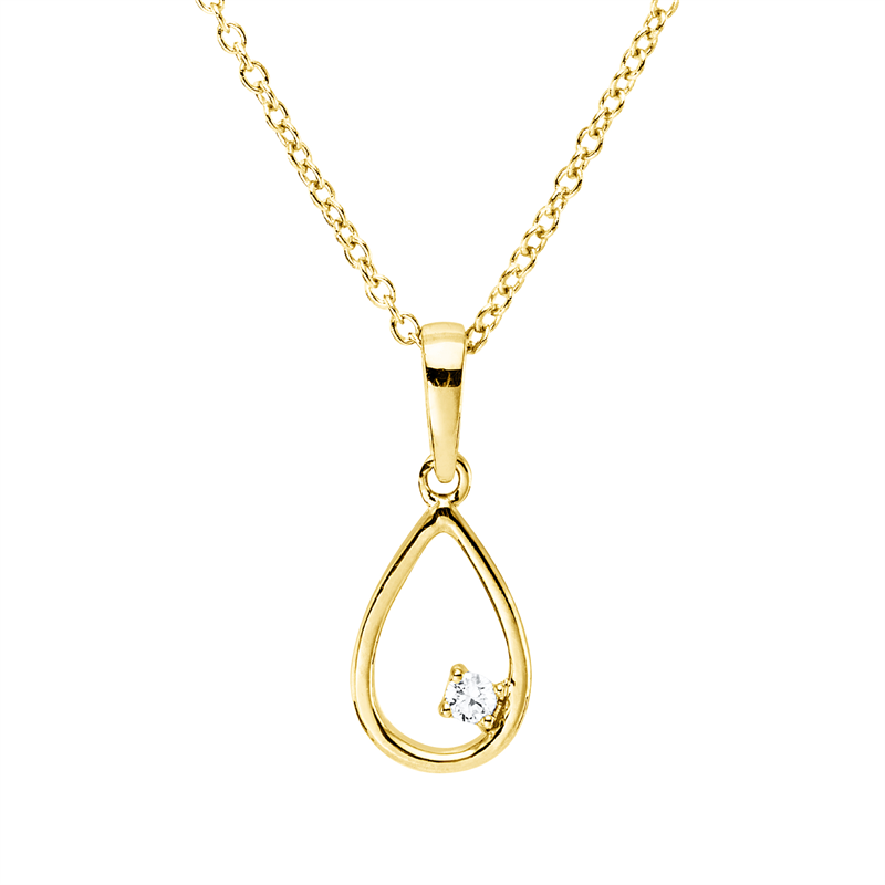Modern Woman Collier Weißgold 18kt 0,02ct
