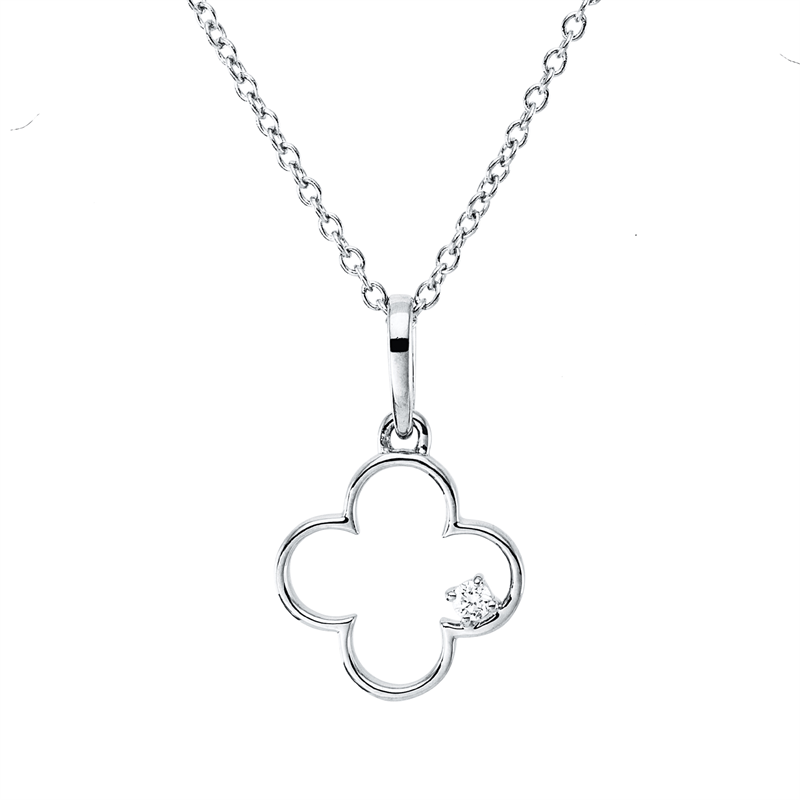 Modern Woman Collier Weißgold 18kt 0,02ct