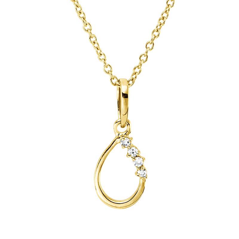 Modern Woman Collier Weißgold 18kt 0,03ct