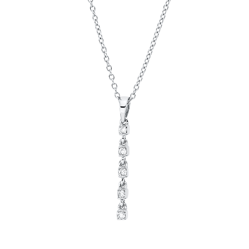 Modern Woman Collier Weißgold 18kt 0,07ct
