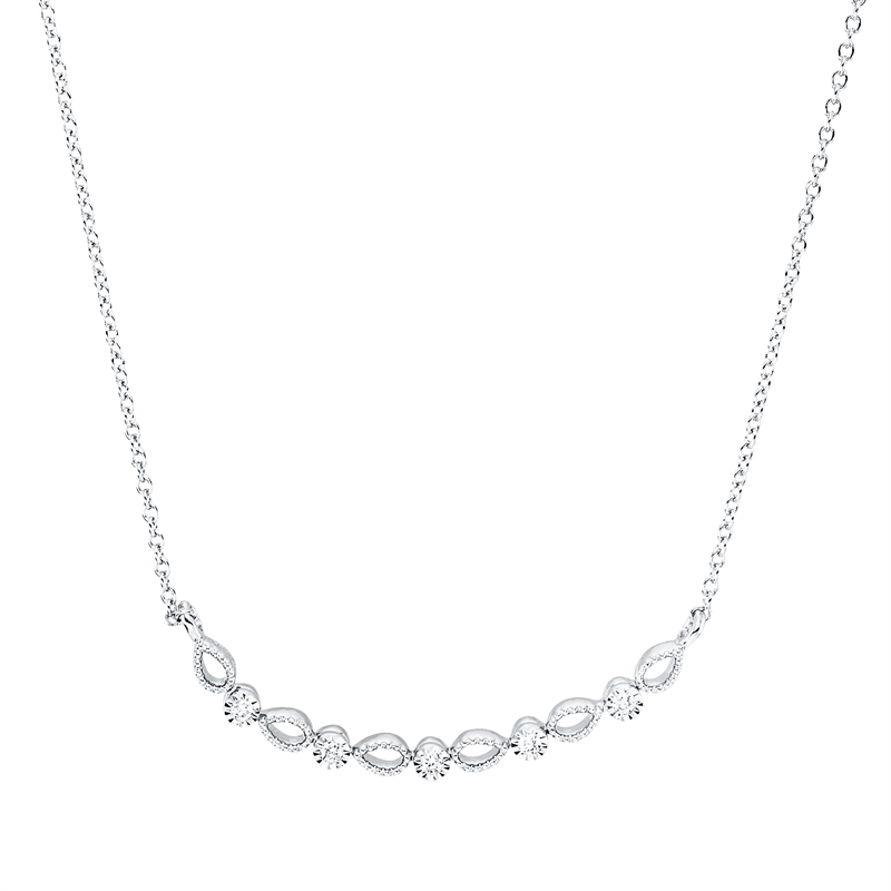 Modern Woman Collier Weißgold 18kt 0,05ct