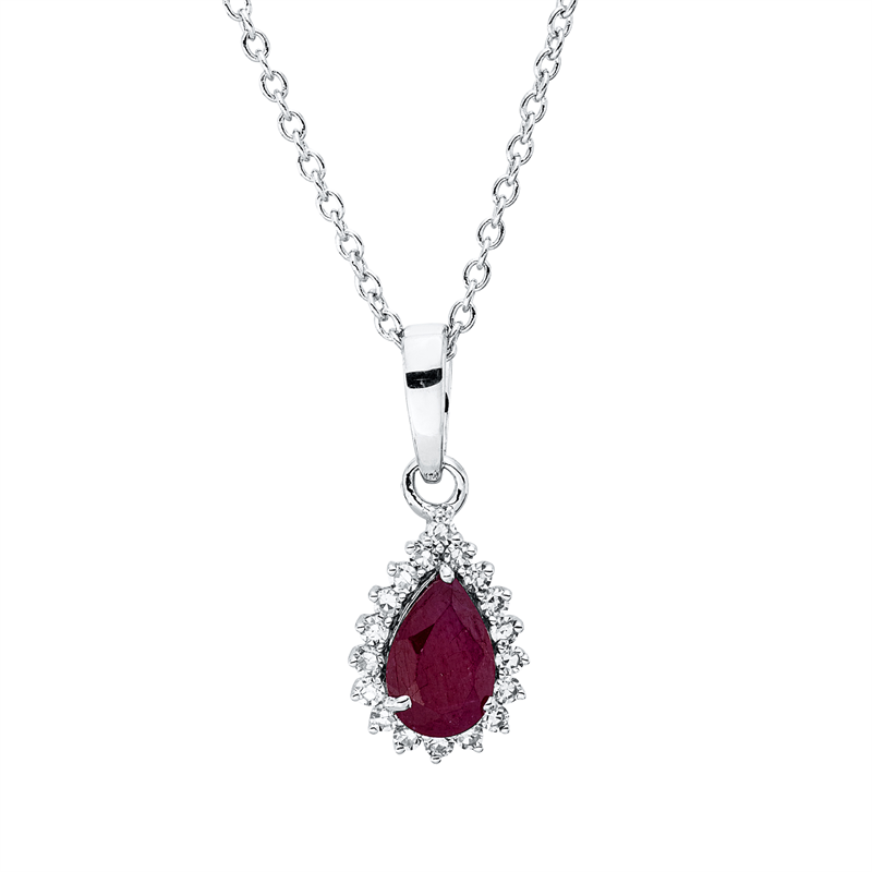 Farbstein Classic Collier Weißgold 18kt 0,09ct