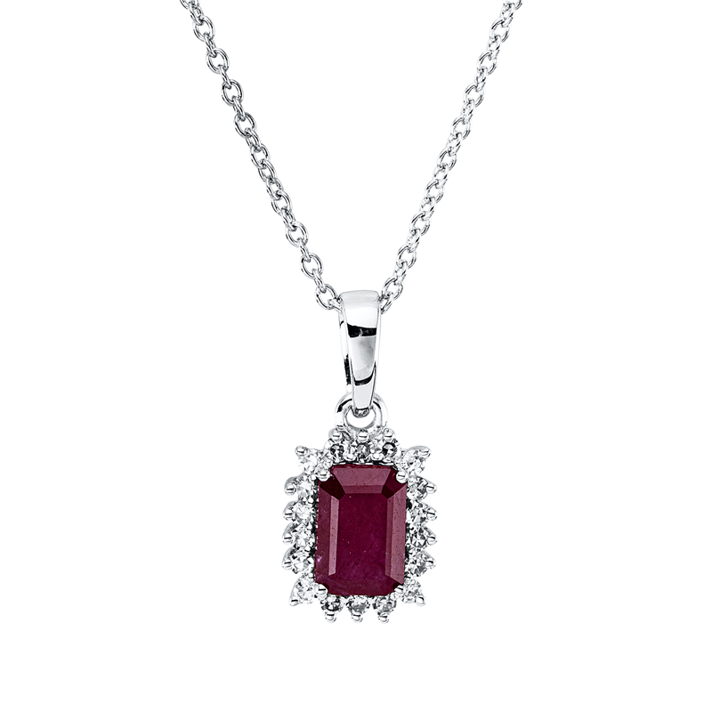 Farbstein Classic Collier Weißgold 18kt 0,11ct